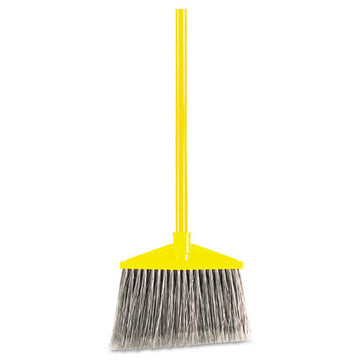Rubbermaid® Commercial 7920014588208, Angled Large Broom, 46.78" Handle, Gray-yellow freeshipping - TVN Wholesale